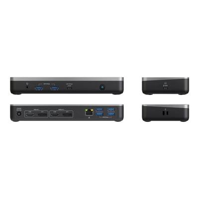 Plugable USB-C Dual Monitor Docking Station, Certified Works with Chromebook, 60W Charging