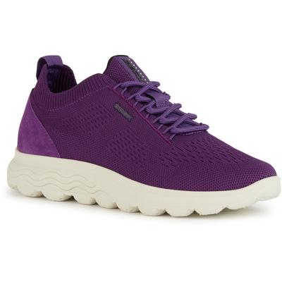 Geox D Spherica A Leder Damen Lila Turnschuhe Image