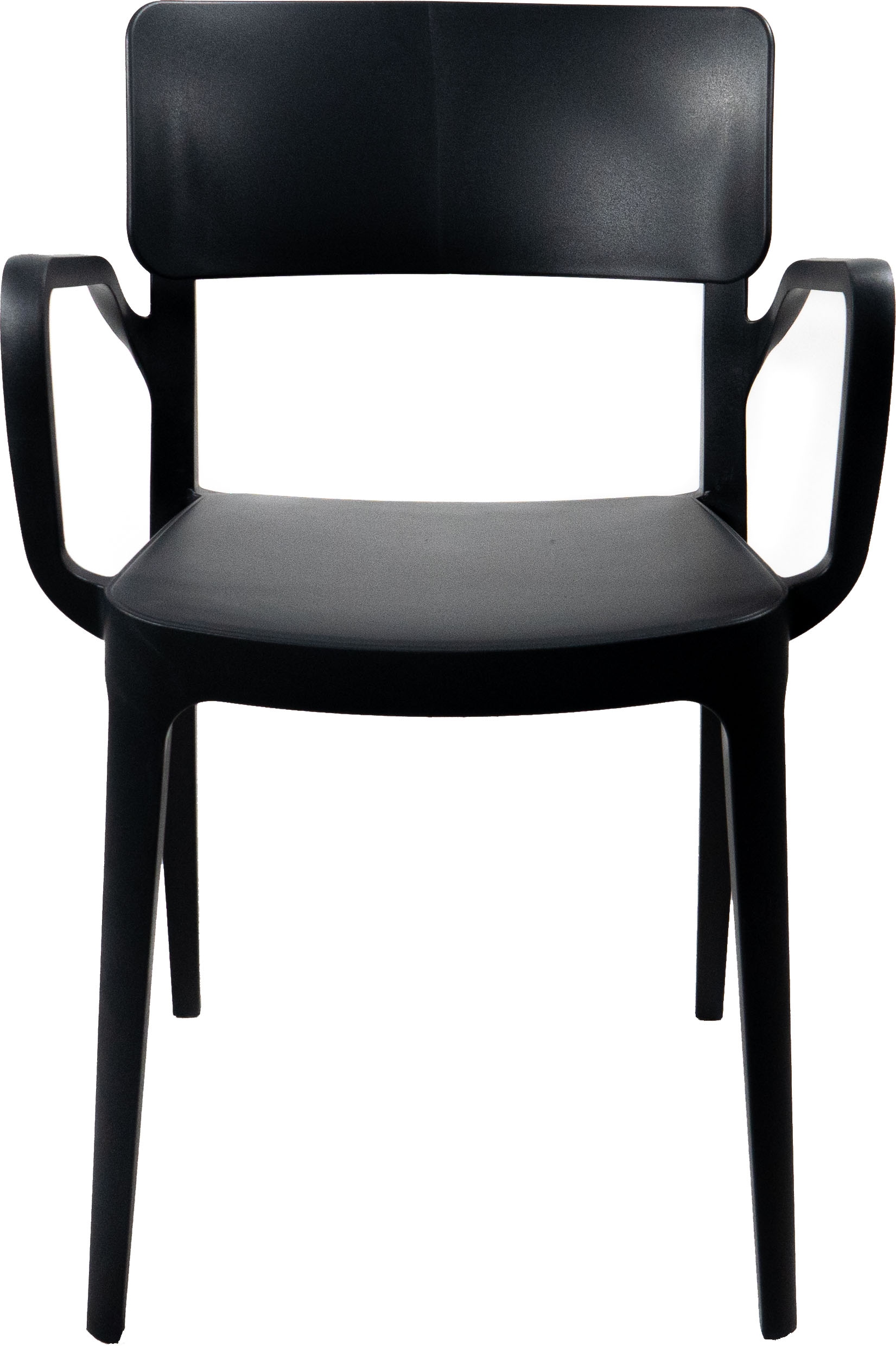 Gartenstuhl ESSENTIALS "Wing", schwarz, B:54cm H:82cm T:55cm, Kunststoff, Polypropylen, Stühle, schwarz, Stapelstuhl Kunststoff