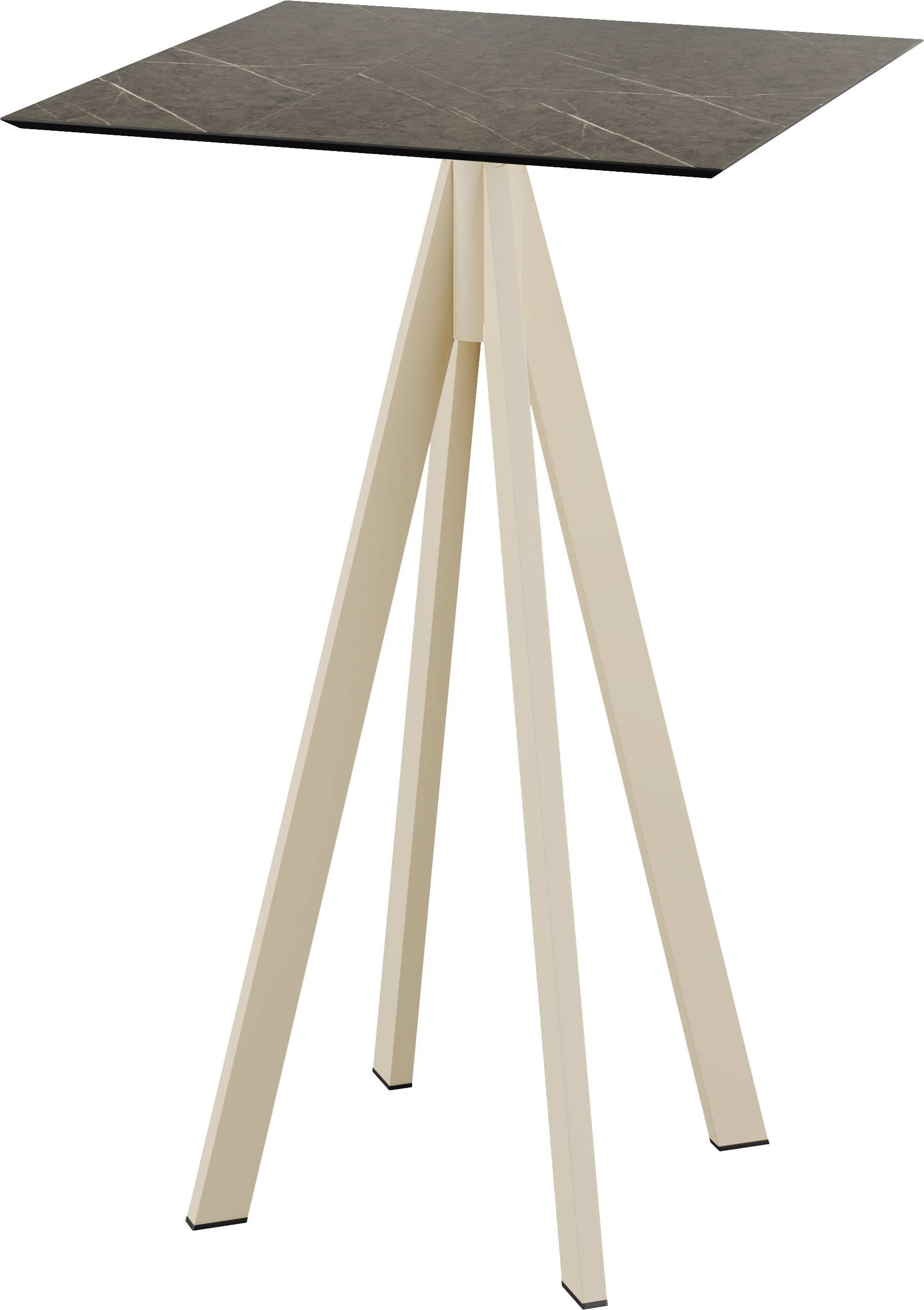 Klapptisch ESSENTIALS "Infinity", beige (sand, midnight marble, sand), B:70cm H:109,2cm T:70cm, Stahl/HPL Tischplatte, Tische, in verschiedenen Ausführungen