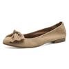 Ballerina TAMARIS, Damen, Gr. 40, braun (hellbraun), Ziegenveloursleder, unifarben, modisch, Schuhe, Blockabsatz, Businessschuh, Schlupfschuh hat eine schmale Form