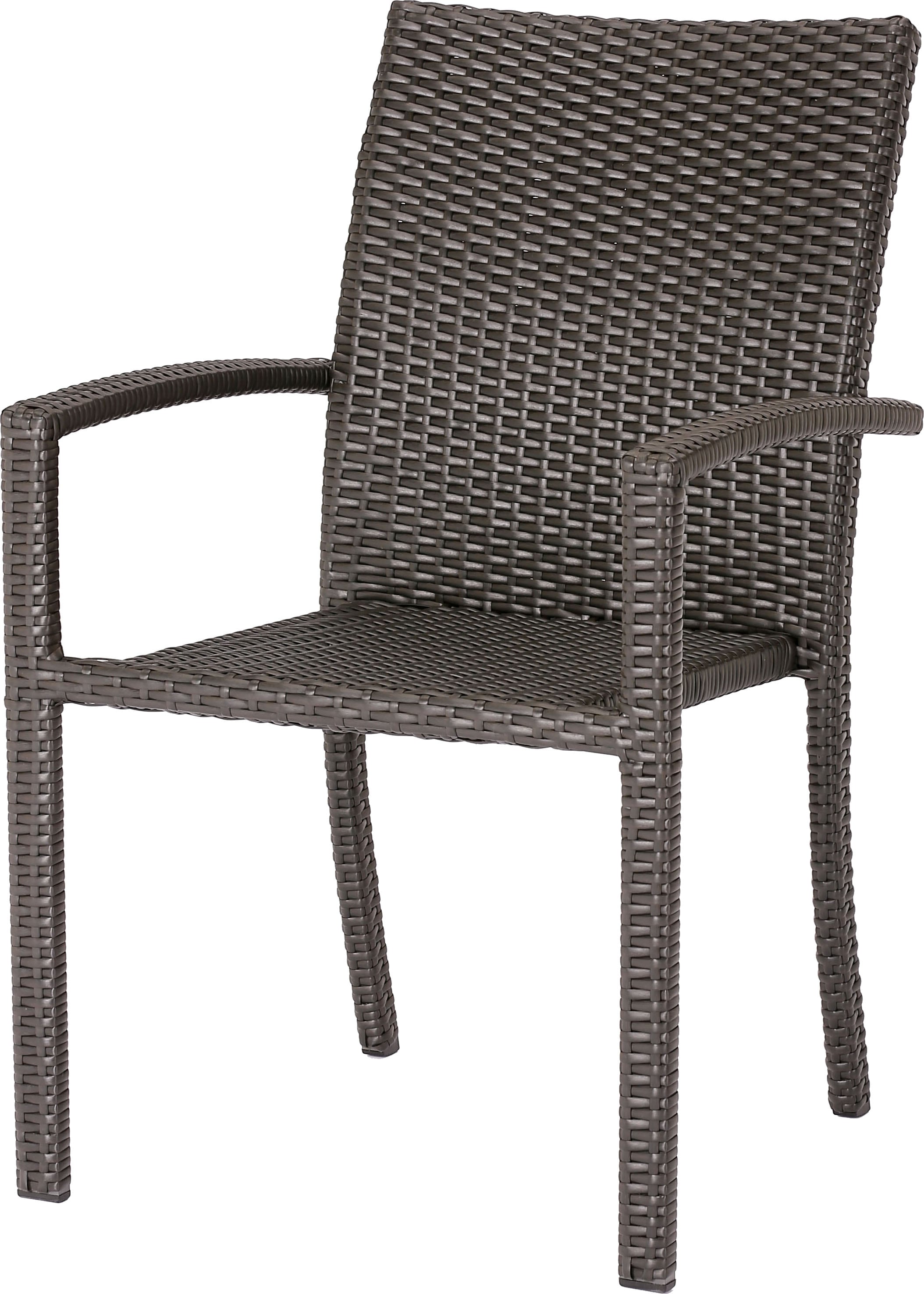 Gartenstuhl BEST "Samoa", grau (anthrazit), B:57cm H:88cm T:63cm, Aluminium, Stühle, Stapelstuhl