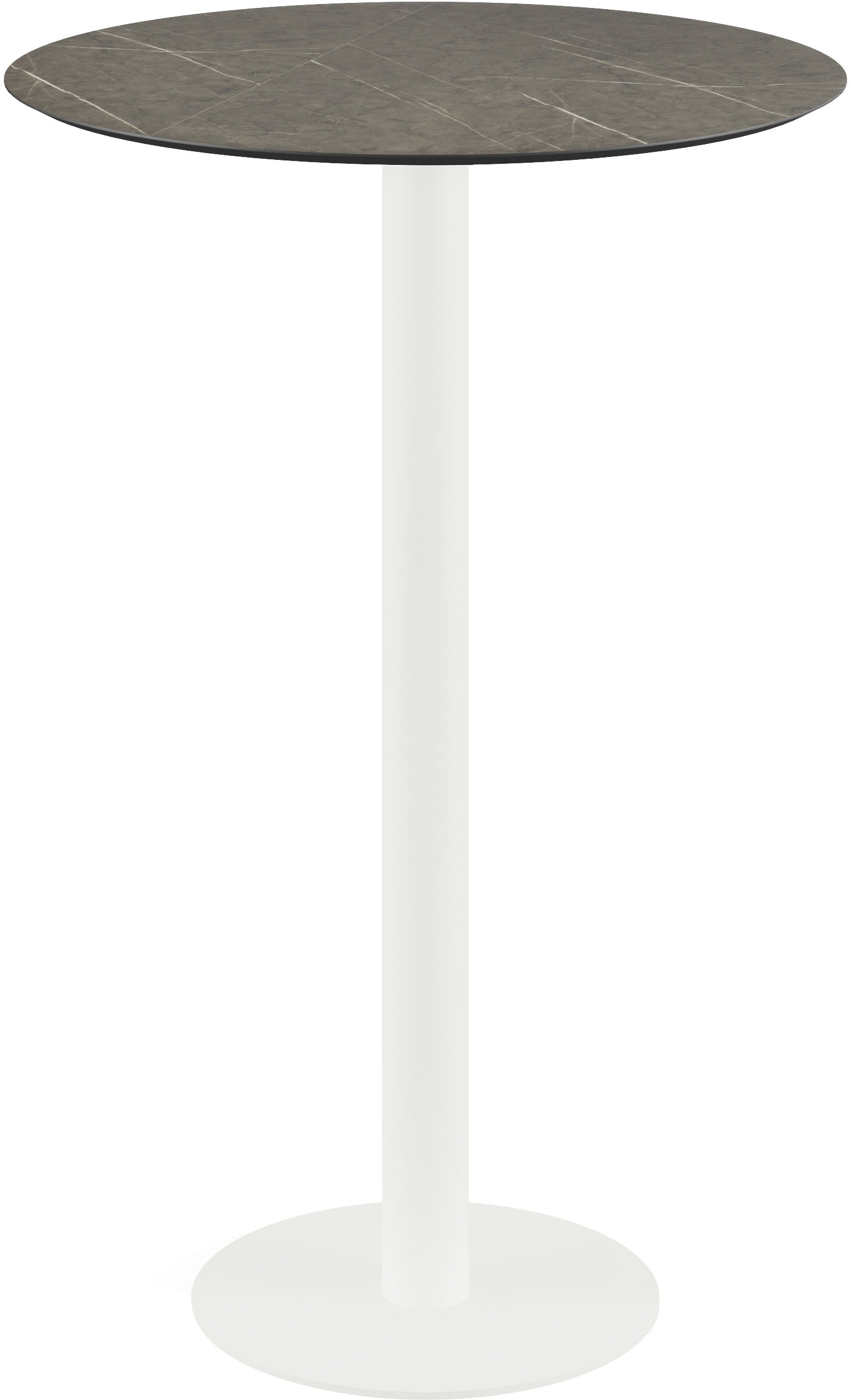 Klapptisch ESSENTIALS "Urban", weiß (weiß, midnight marble, weiß), B:70cm H:109,2cm T:70cm, Pulverbeschichteter Stahl, Tische, in verschiedenen Ausführungen