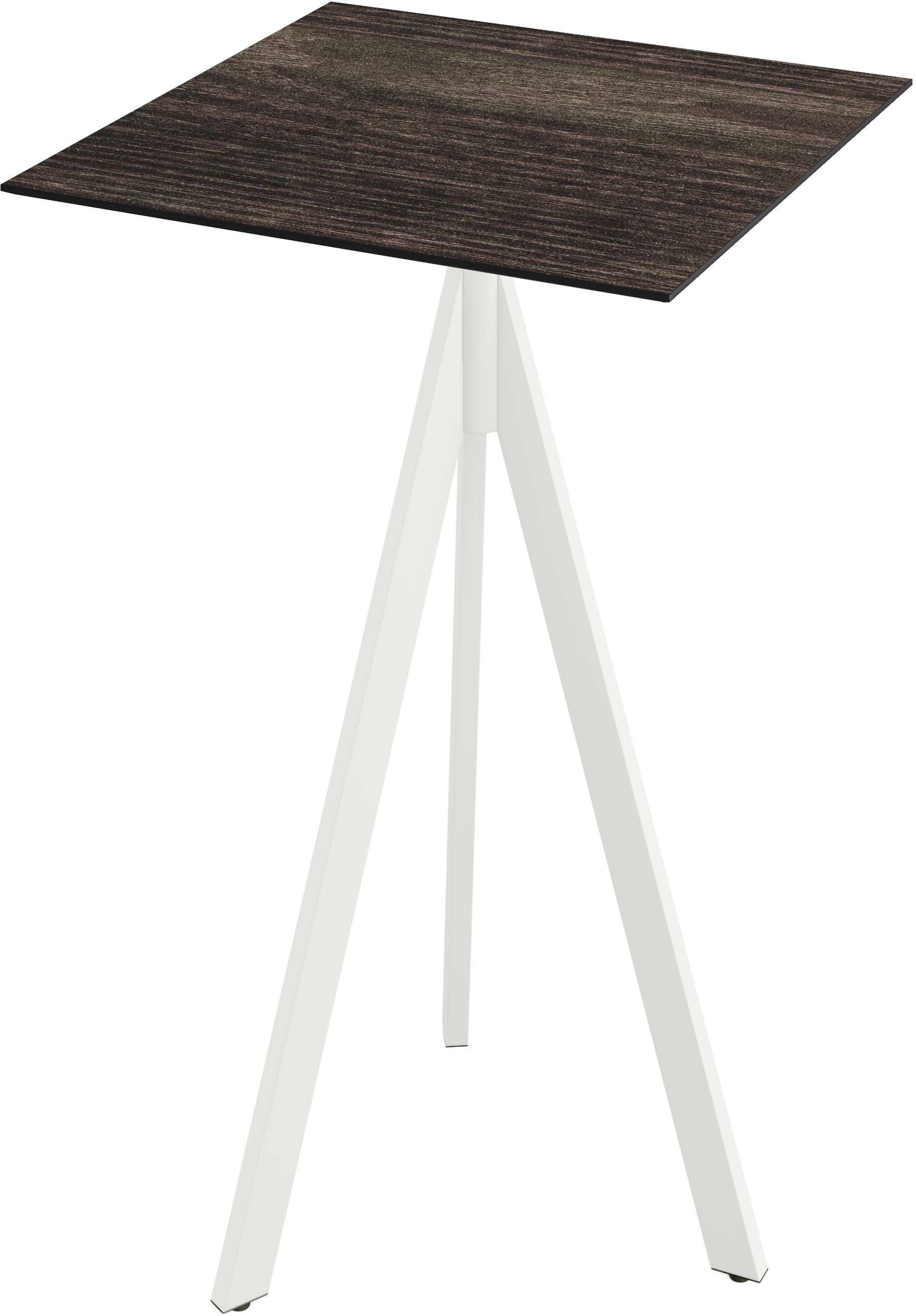 Klapptisch ESSENTIALS "Infinity", weiß (weiß, riverwashed wood, weiß), B:70cm H:110cm T:70cm, Pulverbeschichteter Stahl + HPL Tischplatte, Tische, in verschiedenen Ausführungen
