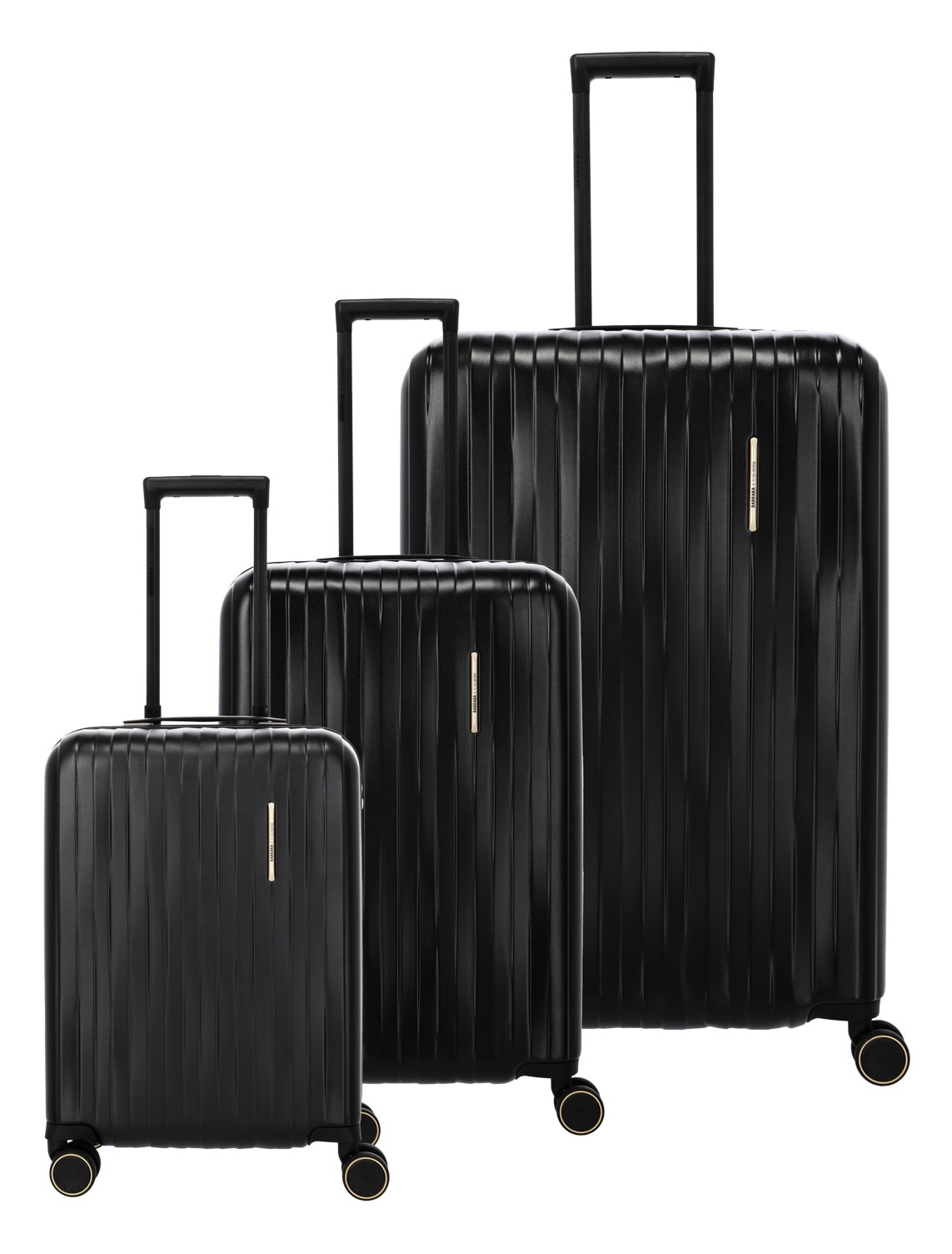 Trolleyset TRAVELITE "BARBARA & travelite BARBARA NOVELTY", schwarz, Polycarbonat, unifarben, Koffer-Sets, Hartschalen-Kofferset Reisegepäck Volumenerweiterung bei M Image