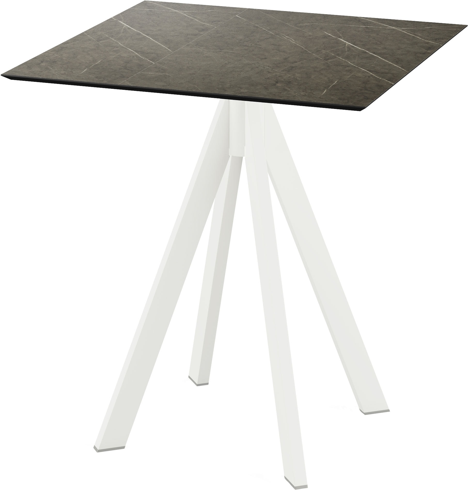 Klapptisch ESSENTIALS "Infinity", weiß (weiß, midnight marble, weiß), B:70cm H:73,2cm T:70cm, Stahl/HPL Tischplatte, Tische, in verschiedenen Ausführungen