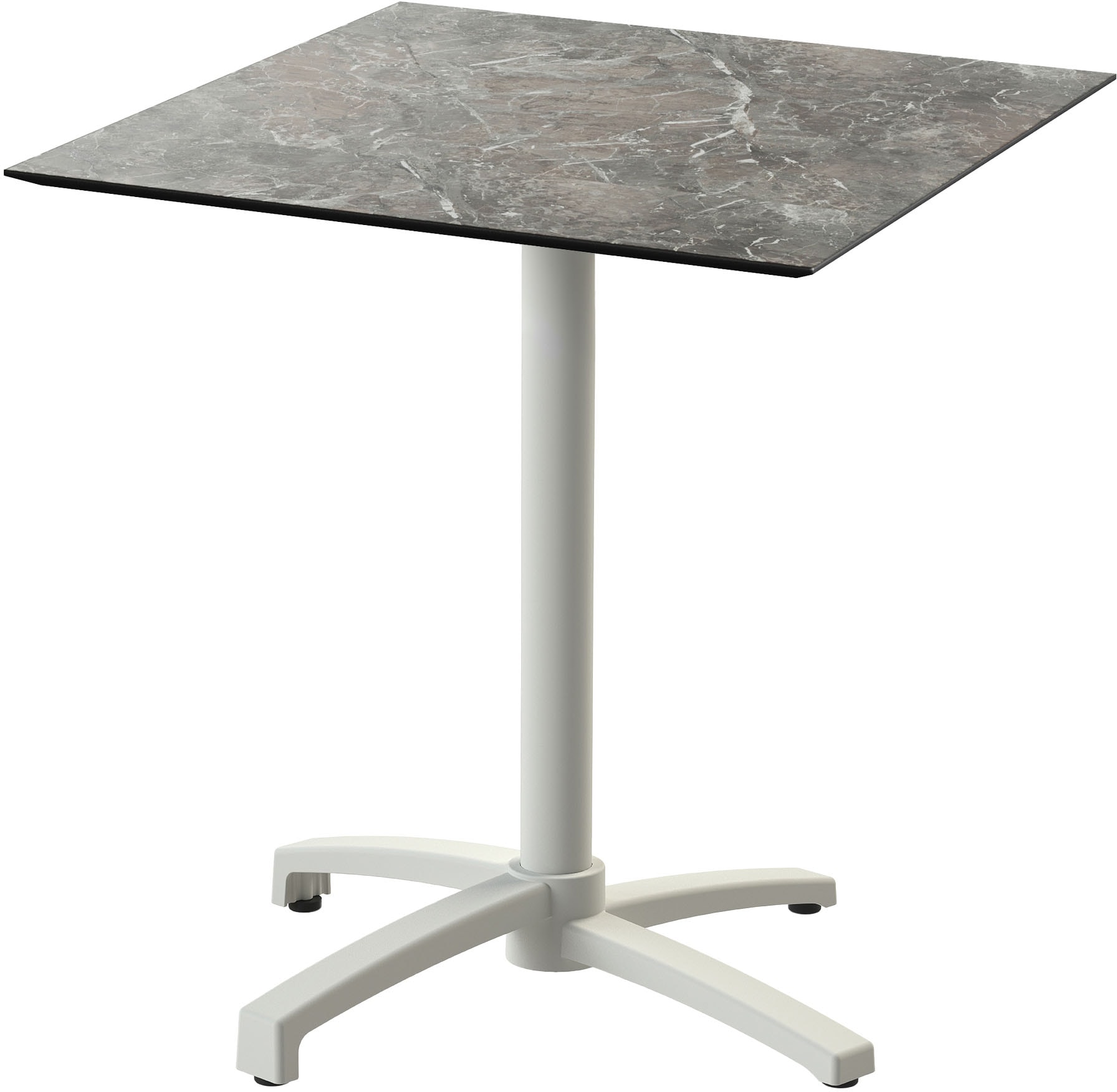Klapptisch ESSENTIALS "X cross", beige (sand, galaxy marble, sandfarben), B:70cm H:74cm T:70cm, Aluminium/HPL Tischplatte, Tische, in verschiedenen Ausführungen