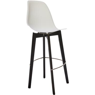 Barhocker ESSENTIALS "Keeve", weiß, B:47cm T:53cm, Hocker, ohne Armlehne, Birkenholzgestell, mit Sitzfläche aus Kunststoff Image