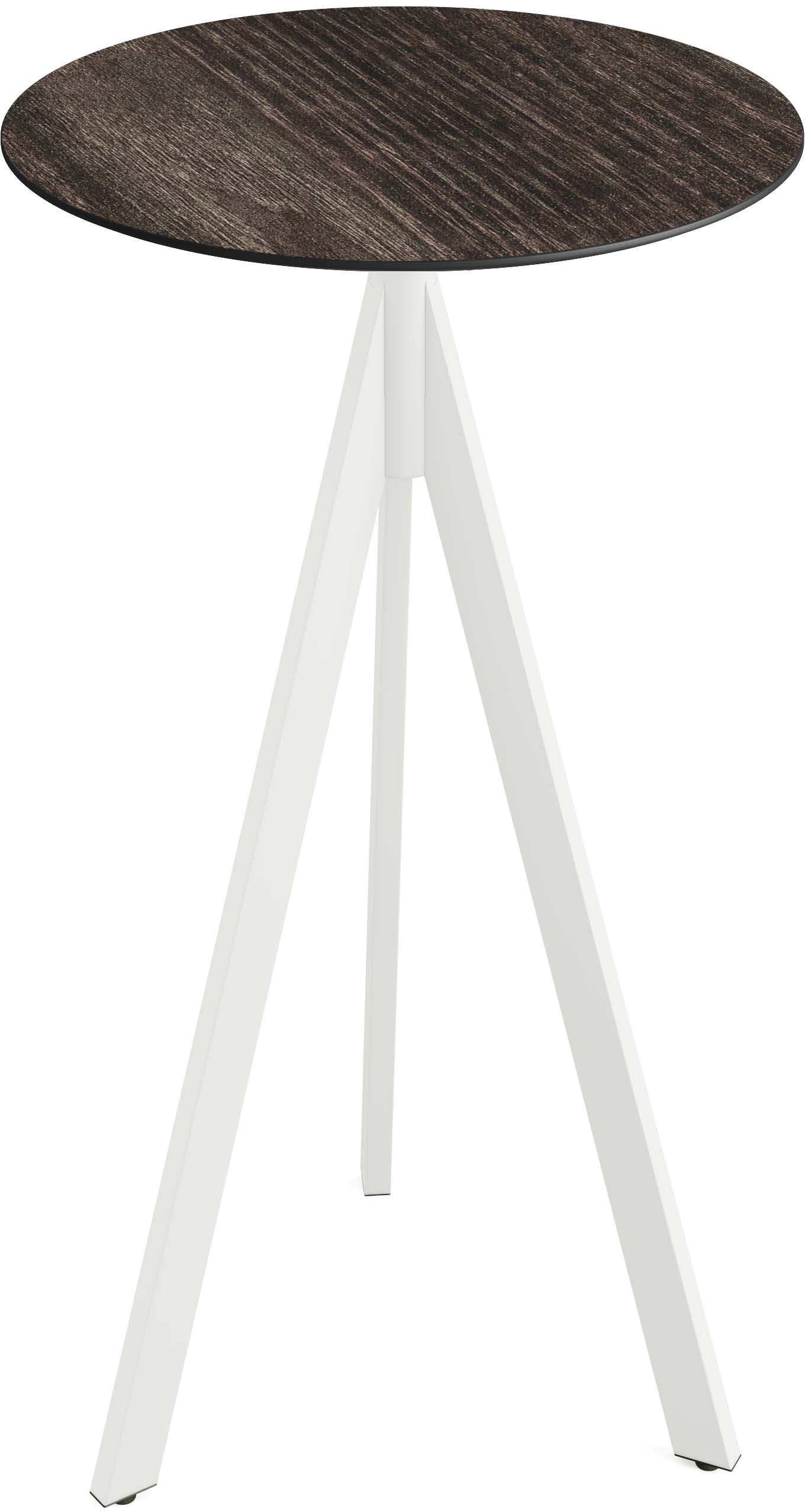 Klapptisch ESSENTIALS "Infinity", weiß (weiß, riverwashed wood, weiß), B:70cm H:110cm T:70cm, Pulverbeschichteter Stahl + HPL Tischplatte, Tische, in verschiedenen Ausführungen