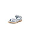 Trekkingsandale ECCO "ECCO OFFROAD ROAM W", Damen, Gr. 41, blau (hellblau), Leder, sportlich, Schuhe, Outdoorschuh, Sommerschuh, Freizeitsandale, mit Klettverschlüssen