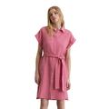 Midikleid MARC O'POLO "mit Bindegürtel", Damen, Gr. 40, Normalgrößen, blushed pink, Obermaterial: 100% Leinen; Futter: 100% Baumwolle, unifarben, relaxed fit knielang, Kurzarm Manschette, Kleider