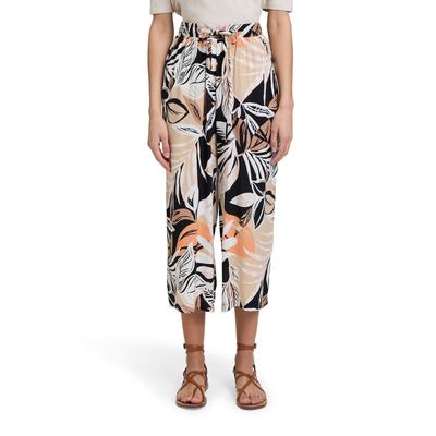 Schlupfhose BETTY BARCLAY "Betty Barclay Schlupfhose mit Eingrifftaschen", Damen, Gr. 46, Normalgrößen, schwarz (schwarz, braun), Obermaterial: 100% Viskose., modisch, relaxed fit 3/4-Länge, Hosen, Druck Image