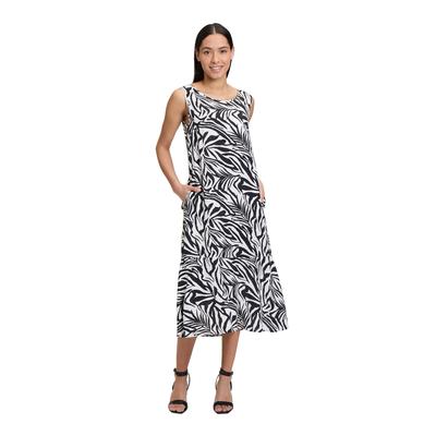 Sommerkleid BETTY BARCLAY "Betty Barclay Stufenkleid weiter Ausschnitt", Damen, Gr. 48, Normalgrößen, schwarz (schwarz, weiß), Obermaterial: 100% Viskose., casual, lässig geschnitten kurz, Rundhals, Kleider, Druck Image
