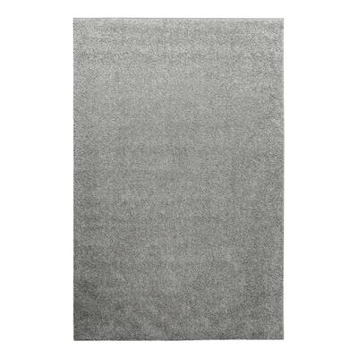 Teppich HOMIE LIVING "Gino", grau (hellgrau), B:133cm H:30mm L:200cm, Polypropylen, Teppiche, Hochflor, gewebt, weich, uni, Wohnzimmer, Schlafzimmer, waschbar Image