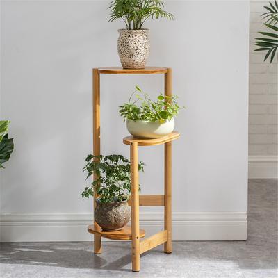 TEMU Stand Indoor, 3 Tiered Small Plant Stand, Bamboo Plant Stands For Indoor Plants Multiple, Corner Plant Stand For Room Outdoor Image