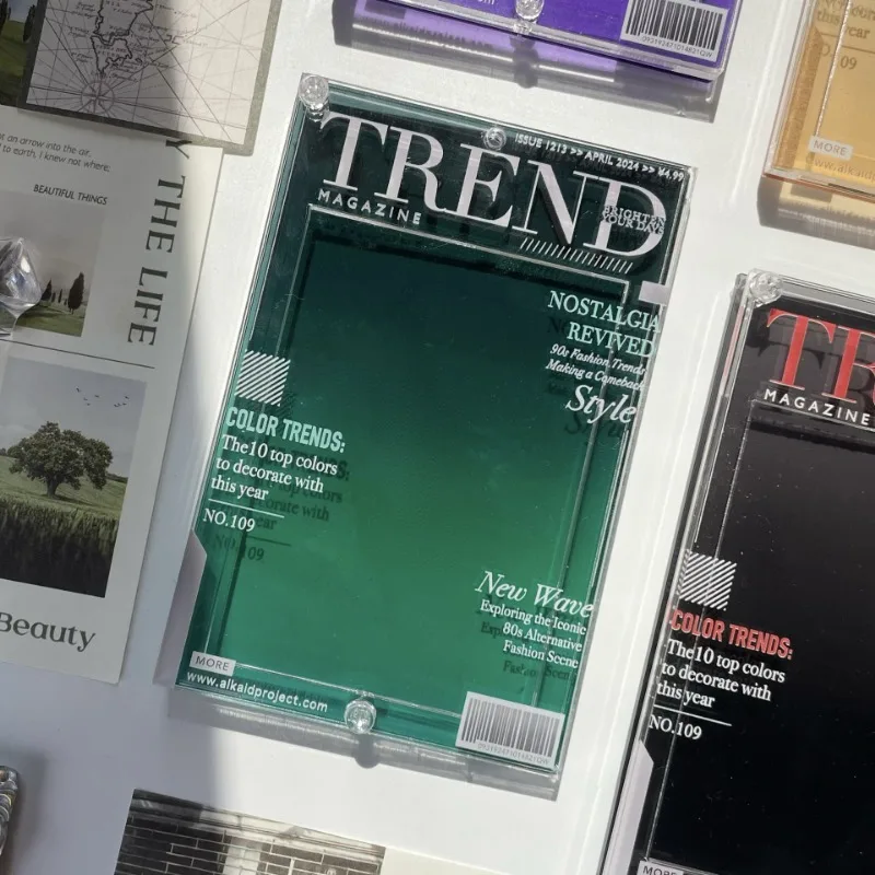 3-Zoll-Fotorahmen mit Farbverlauf aus Acryl, Idol-Fotodisplay-Rahmen, Buchstabendekoration, amerikanische Bilderrahmen, Alben, Heimdekoration Image