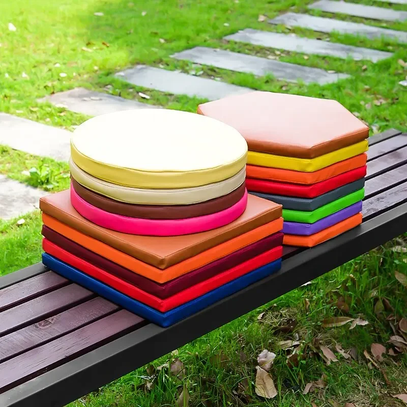 38CM Round Cushion Sponge Pad Dining Chair Cushions Outdoor Garden Seat Cushion Outdoor Chair Thicken Chair Pads Stool Non-slip