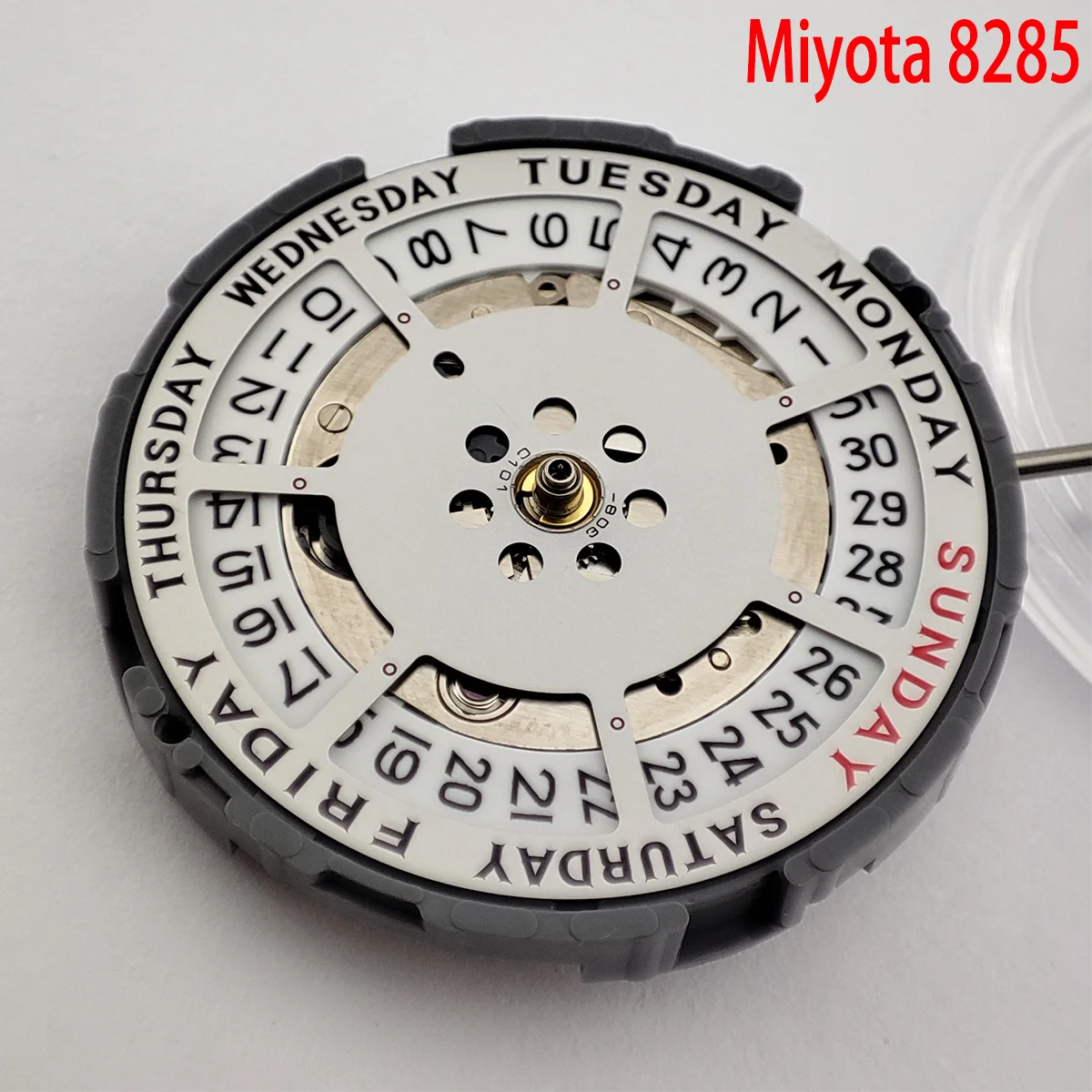 Miyota 8285 Automatisches mechanisches Uhrwerk Mod Day-Date-Uhrenmechanismus mit Woche bei 12:00/Datum bei 3:00 Uhr 21 Juwelen MITOTA Image