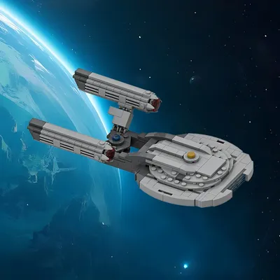 Gobricks MOC NX-01 Enterprise Raumschiff Bausteine Modell Star Movie USS NX-01 Enterprise Raumschiff Image
