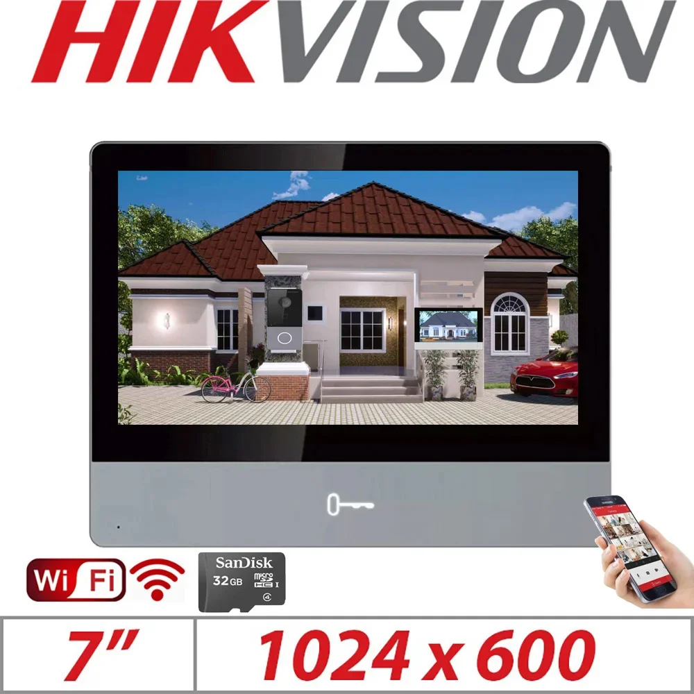 Hikvision Wifi POE IP Innenstation Video-Gegensprechanlage 7 Zoll DS-KH8350-WTE1 DS-KH6320-WTE1 10 Zoll DS-KH8520-WTE1 Innenmonitor Image