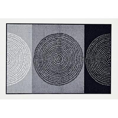 Fußmatte SALONLOEWE Gr. 2, schwarz-weiß (schwarz, weiß), B:50cm H:7mm L:75cm, Polyamid, Kunstfaser, Teppiche Image