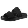 Pantolette CALVIN KLEIN JEANS "FLAT MOLDED DBL BAR SANDAL CV", Herren, Gr. 42, schwarz, Textil, klassisch, Schuhe, Schlappen, Sommerschuh, Strandschuh, Poolslides zum Schlupfen