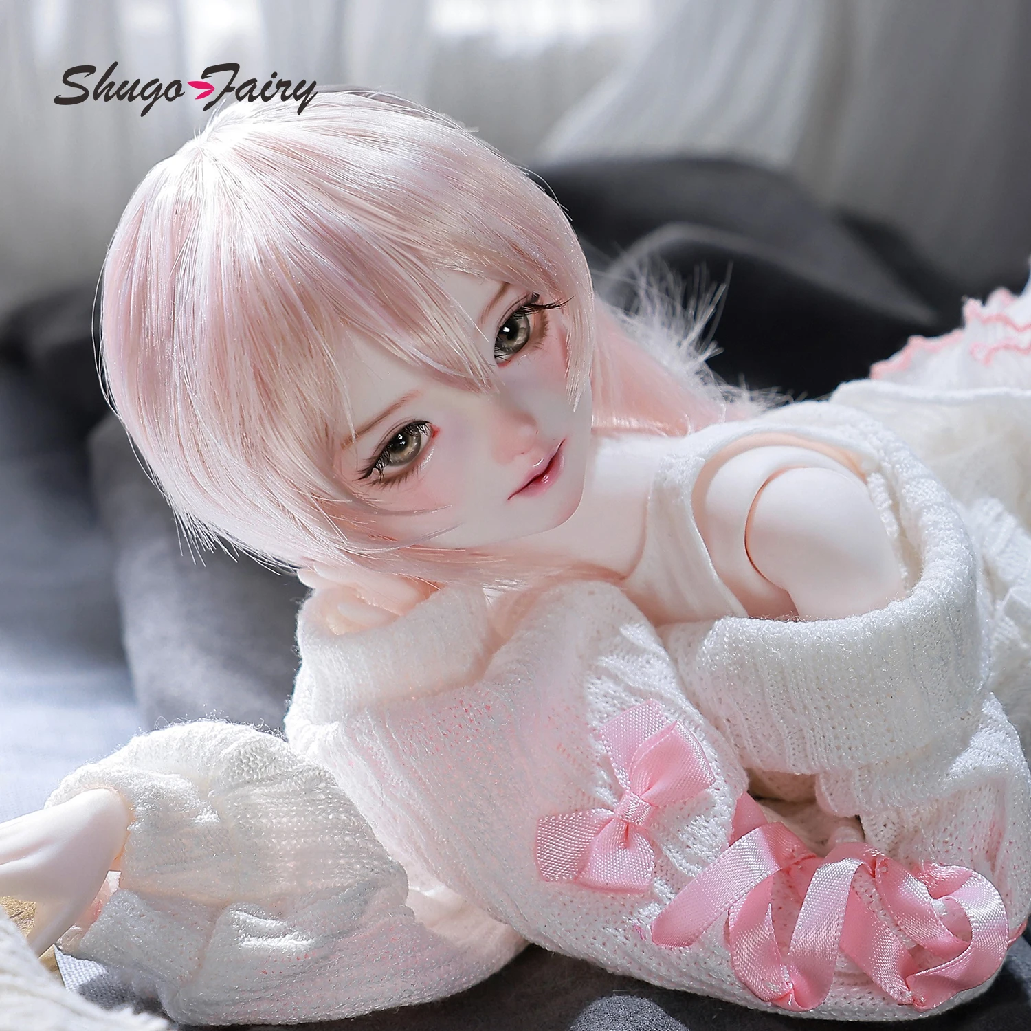 Candy B Koreanische Bjd Puppe 1/4 Bariy Moderne Stricken Rosa Süße Freundin Original Anime Bjd Puppe Vollen Satz Weibliche ShugaFairy