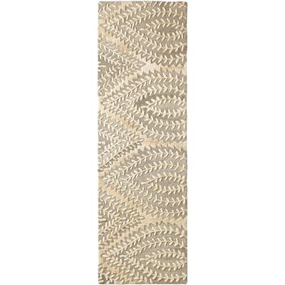 Teppich HEINE HOME Gr. 1, grau (grau, beige), B:60cm H:20mm L:90cm, Wolle, Polyester, Kunstfaser, Viskose, Teppiche Image