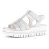 Sandalette GABOR, Damen, Gr. 41, silber (hellgrau, silberfarben), Ziegenveloursleder, Textil, Glitzer, modisch, Schuhe, Plateau, Sommerschuh, Riemchensandale mit Best Fitting-Ausstattung