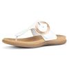 Dianette GABOR, Damen, Gr. 44, weiß, Kalbsleder, modisch, Schuhe Zehentrenner Dianette, Keilabsatz, Sommerschuh, Zehentrenner mit Best Fitting-Ausstattung