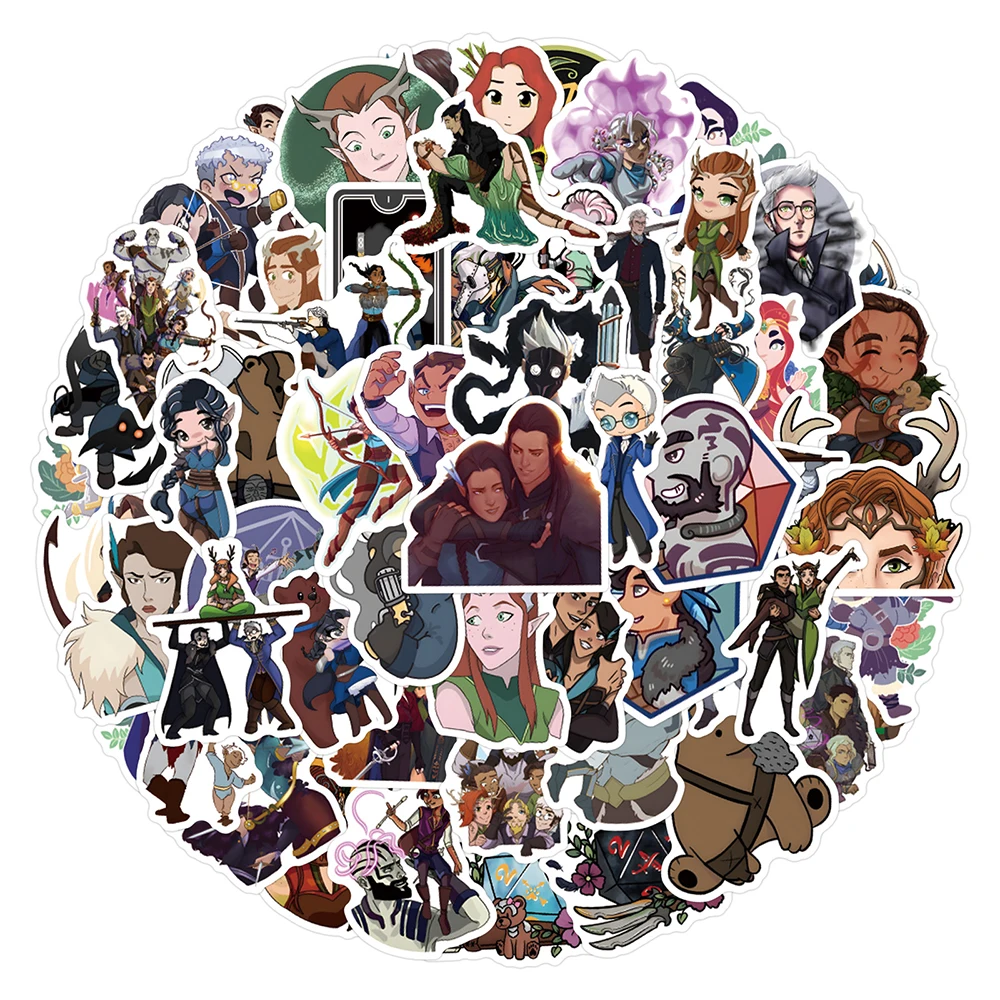 10/30/55/110 Stück coole Anime The Legend of Vox Machina Aufkleber DIY Skateboard Laptop Telefon Auto Cartoon Graffiti Aufkleber Dekoration Image