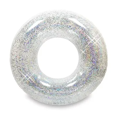 Swimming Ring Summer Inflatable Transparent Sequin For Adults And Children Inflatable Pool Men And Women Water Play Accessories