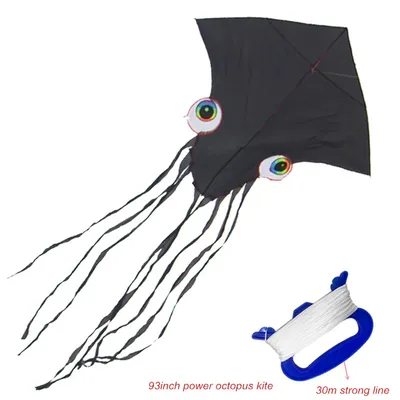 New High Quality 93 Inch Power Octopus /Fish Kite With Handle and Line Factory Outlet Good Flying