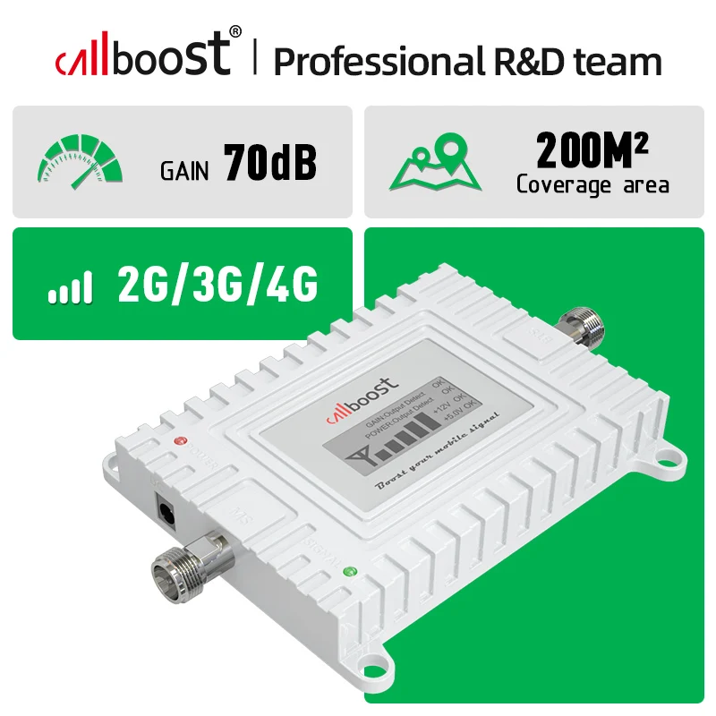 Ripetitore di segnale LTE GSM Ripetitore 2G 3G 4G Ripetitore del telefono cellulare Amplificatore di segnale cellulare mobile LTE DCS WCDMA 850 900 1800 2100 MHZ