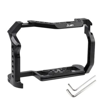 Kamerakäfig für Canon EOS R5/R6 Kamera, Aluminiumlegierung mit Schnellwechselplatte, Kaltschuhhalterung, zahlreiche 1/4 Zoll 3/8 Zoll Löcher
