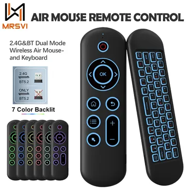 Air Mouse Ersatz-Fernbedienung M5 2,4 G Bluetooth mit 7-farbiger kabelloser Tastatur mit Hintergrundbeleuchtung für Android TV Box Android