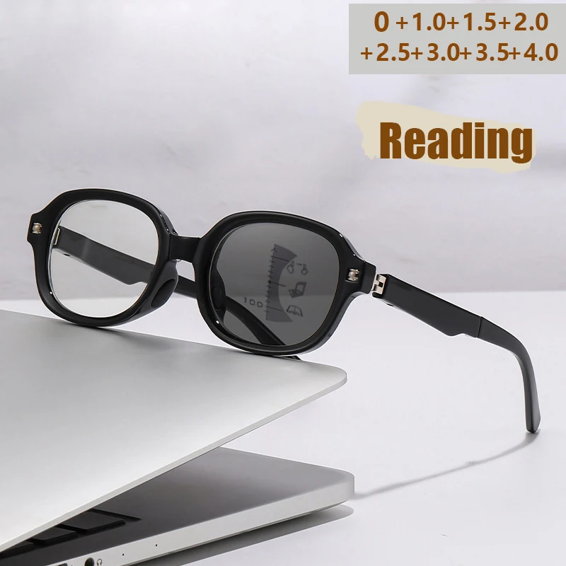 Tragbare faltbare Lesebrille mit nah- und fernsichtigen multifokalen photochromen Gläsern 6028 Image