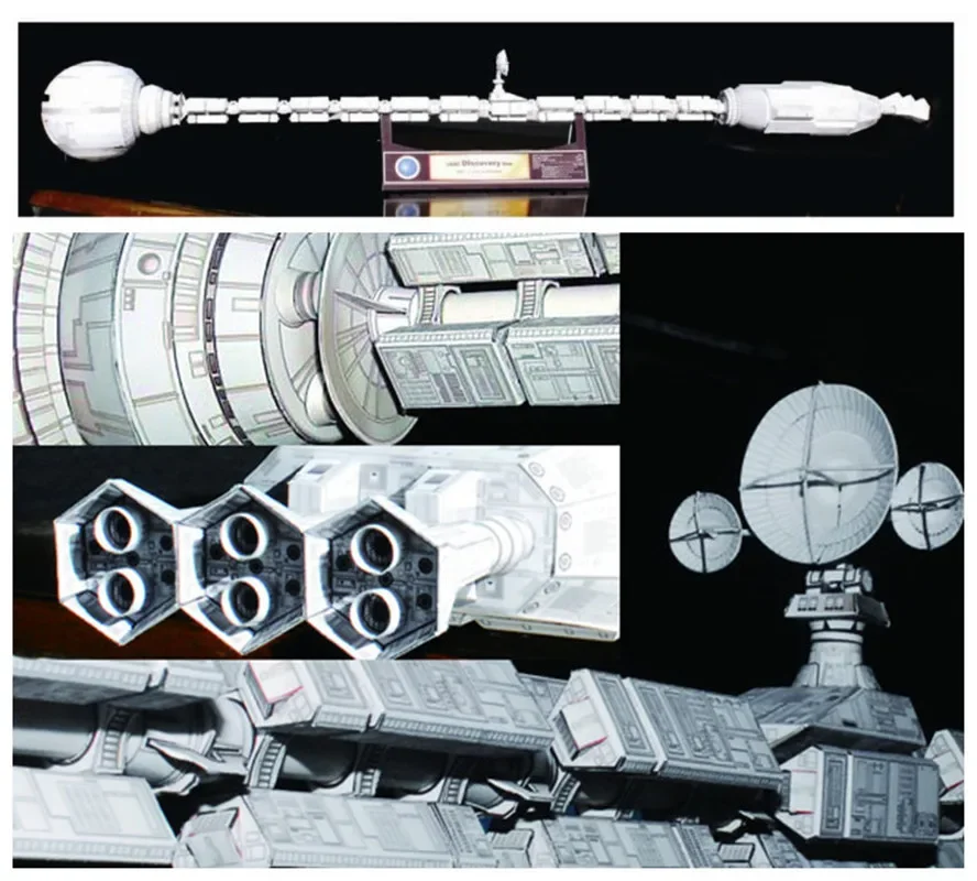 Film 2001 A Space Odissey USS Discovery XD-1 Spaceship Paper Model Kit 60cm Long Image