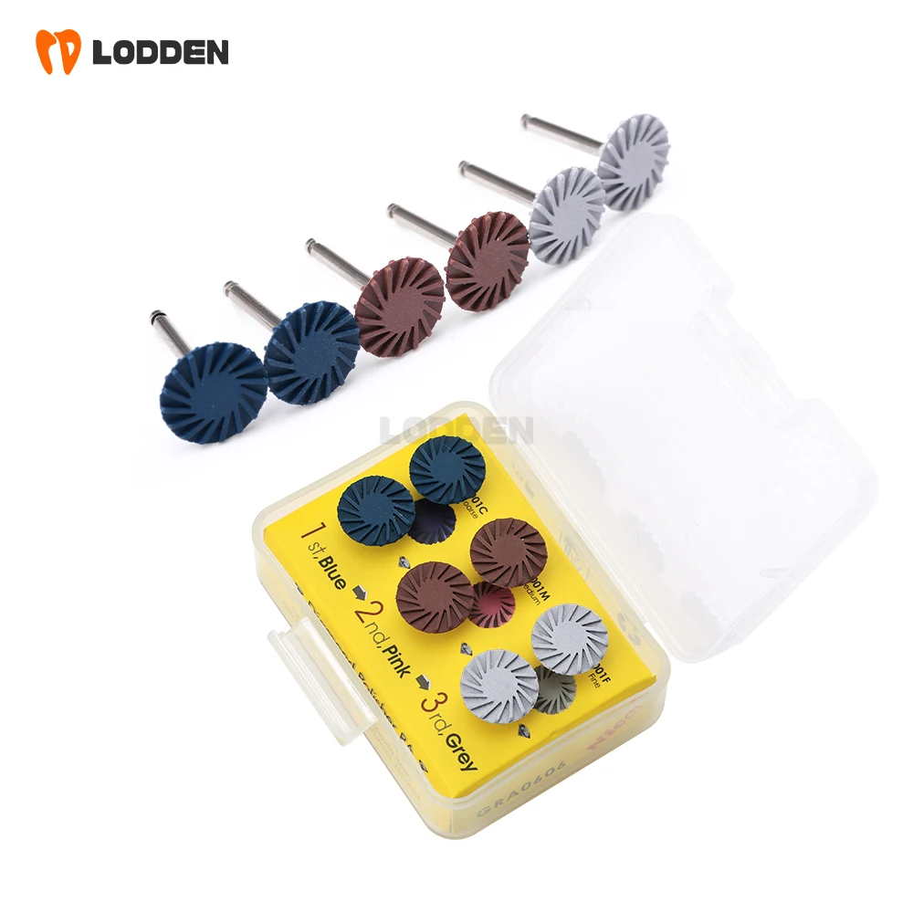 Dental Gummi Polierer KIT Verbund Harz Polieren Disc für RA Low Speed Handstück Zahnmedizin Polnischen Rad Prothese Werkzeuge 6ocs/s Image