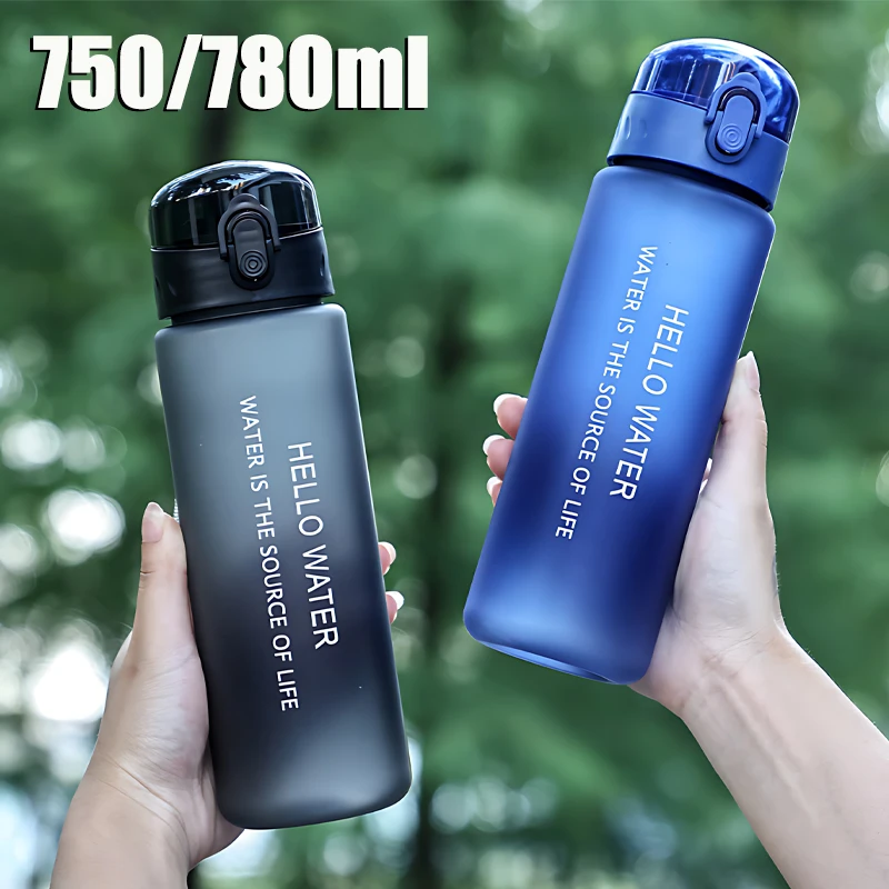 Tragbare mattierte Tasse, wiederverwendbar, große Kapazität, für Studenten, Outdoor, auslaufsicher, Trinkwasserflasche, Fitness, Sport, Wasserkocher Image