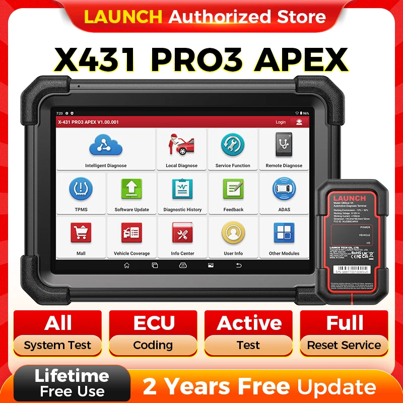 LAUNCH X431 PRO3 APEX Auto Diagnose Werkzeuge OBD2 Scanner Diagnose Auto Automotive Scan Autoscanner Diagnose Kostenloser Versand Image