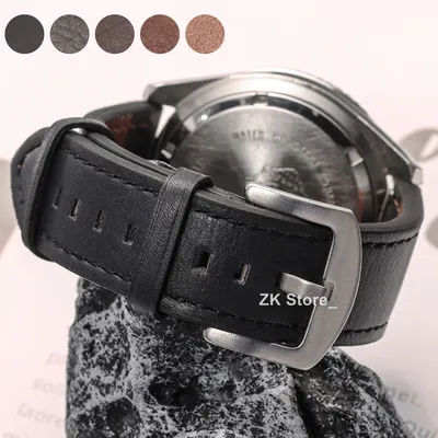20 mm 22 mm Lederarmband für Samsung Galaxy Watch 6 5 4 40 mm 44 mm Gear Band Vintage Armband für Image