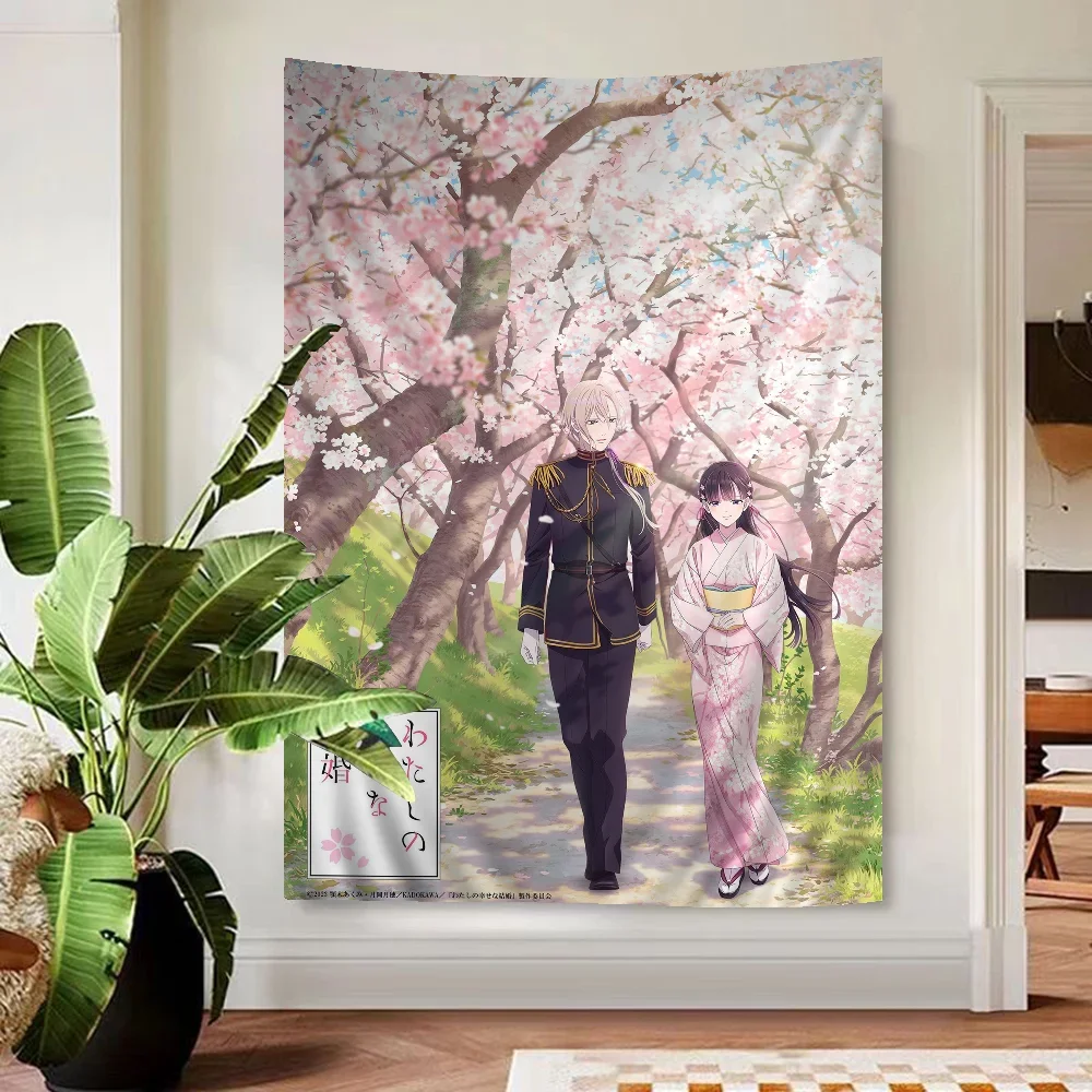 Liebe Animation meine glückliche Ehe Tapisserie Kunstdruck Kunst Science-Fiction-Raum Wohnkultur Wand kunst Dekor Image