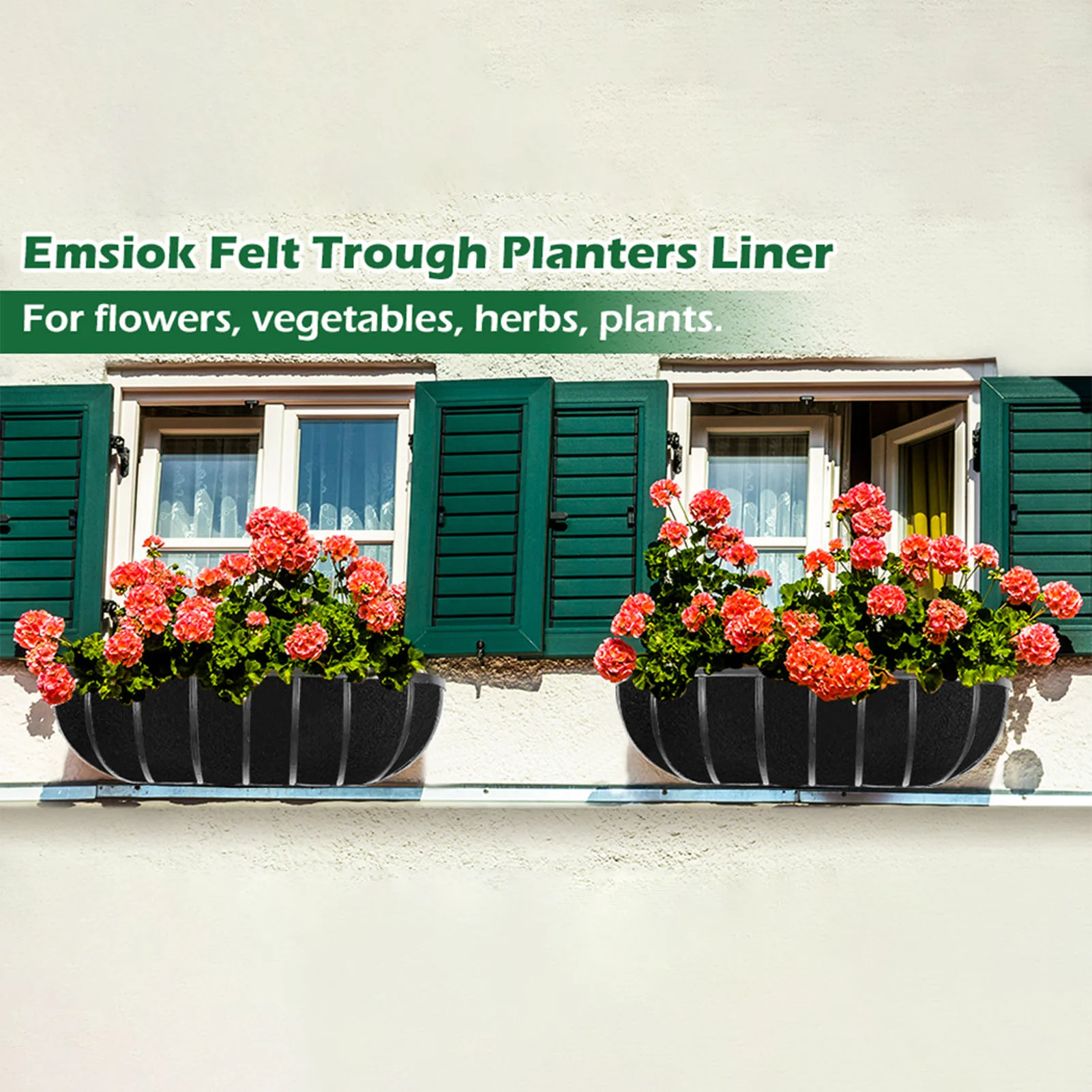 Hängende Pflanzer Korb Filz Liner Lock in Feuchtigkeit und halten den Boden feucht Liner für Home Apartment Büro Dekor Image