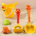 Set di secchielli e palette per la sabbia da spiaggia - giocattoli da spiaggia per bambini con stampi per la sabbia, secchielli in silicone per la sabbia da spiaggia per bambini e neonati in viaggio
