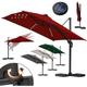 Ombrellone offset da giardino, Ombrellone a ombrello - Alu - girevole a 360° - 3 x 3 m - con led