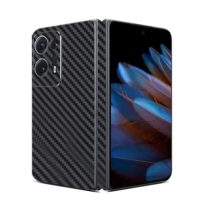 3D Carbon Fiber Anti-Scratch Phone Sticker For OPPO Find N5 N3 N2 N Back + Hinge Matte Film For OPPO