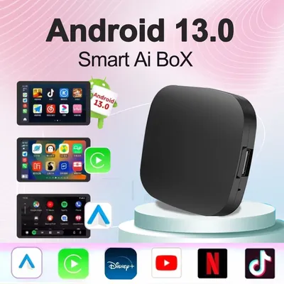 Android 13 Carplay AI Box Wireless Android Auto Smart TV Box For Youtube Netflix Toyota Mazda