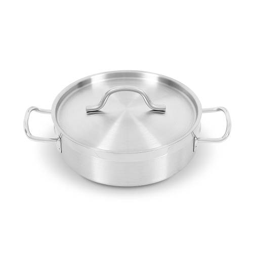 Professioneller Fleischtopf 240 Ø mm – Höhe 80 mm – mit Deckel – 3,6 l – Equipementpro Image