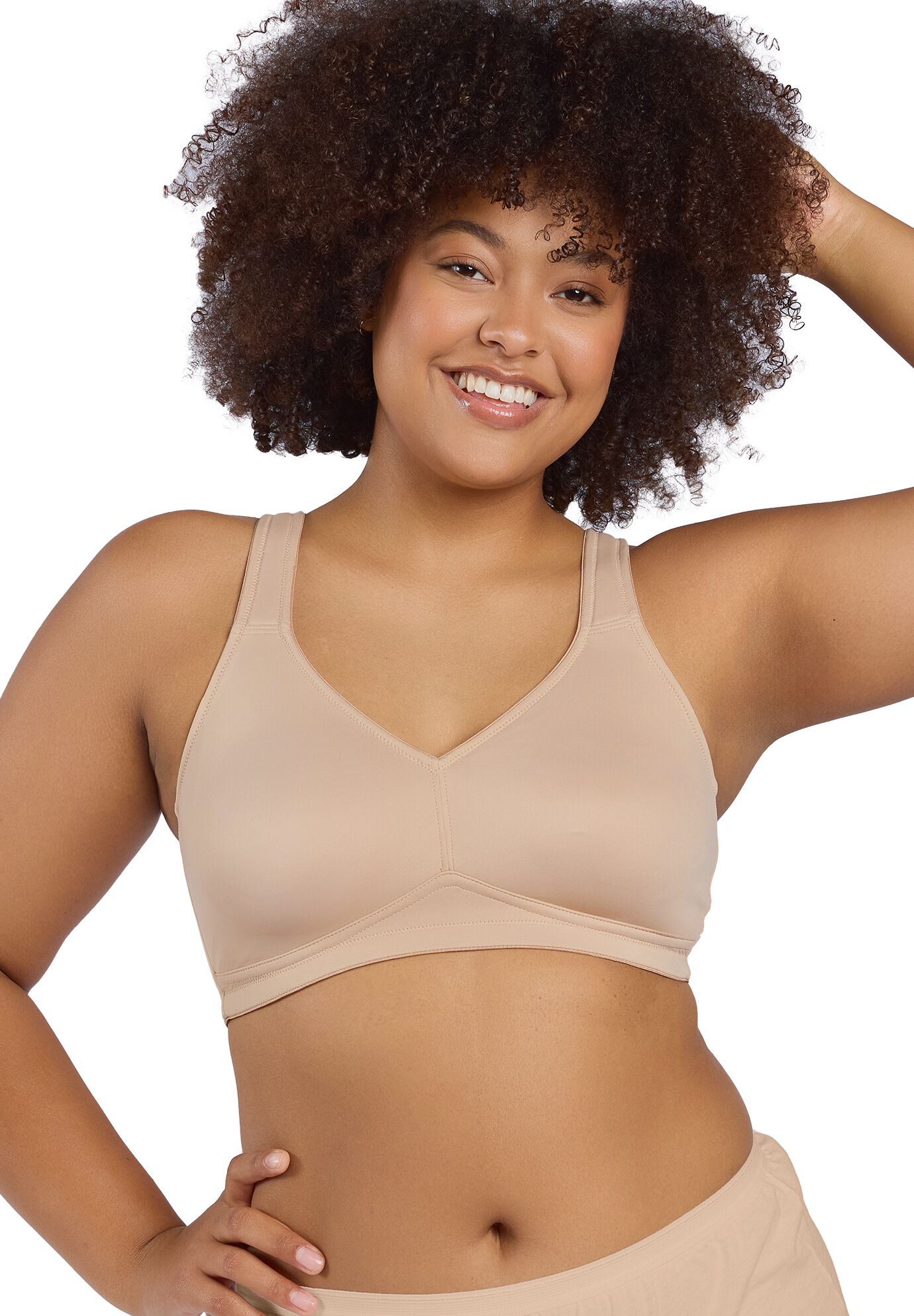 Plus Size Women's The Claire - Everyday Wirefree Comfort Bra by Leading Lady in Sand (Size 50 C)